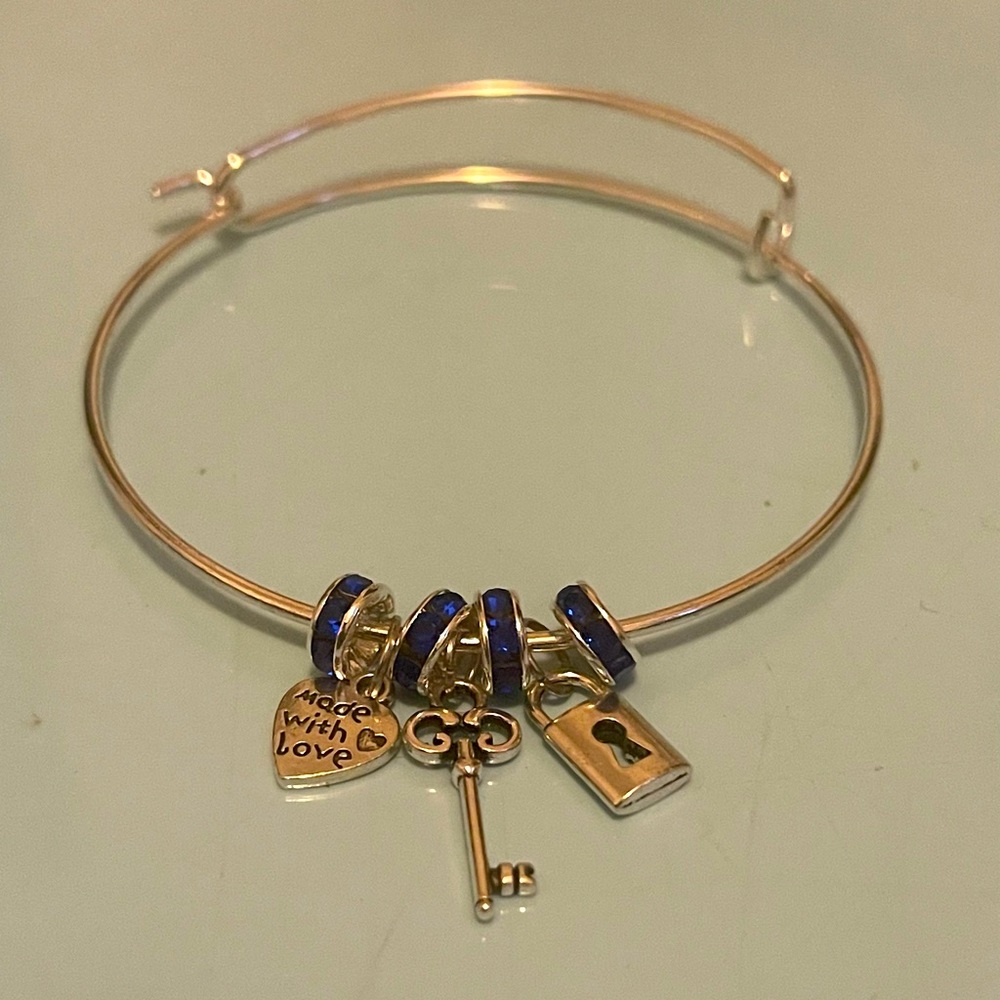 Black and silver love bracelet